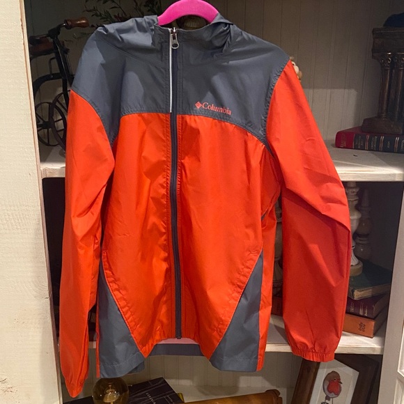 Boy’s Columbia Orange and Gray windbreaker size M - Picture 1 of 7